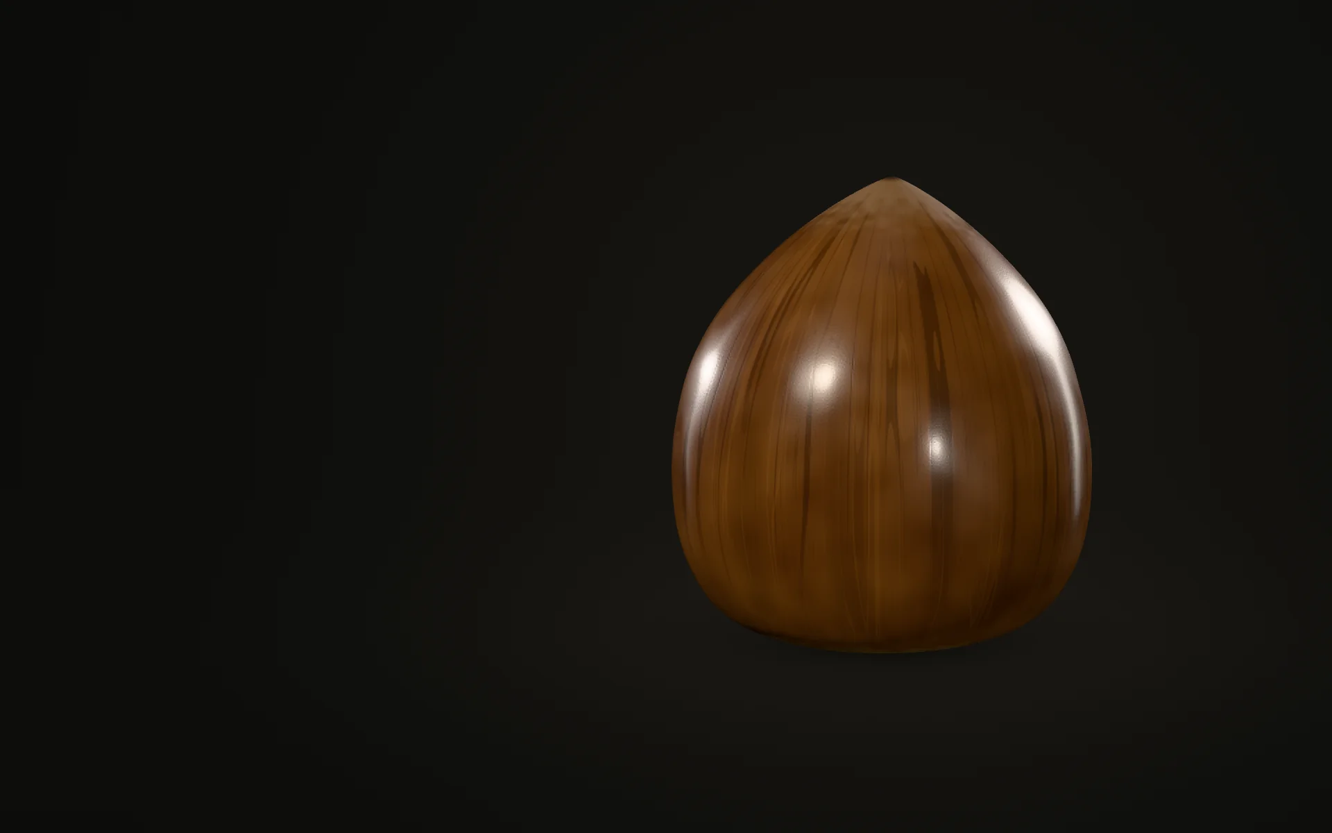 Nocciola in guscio, modello 3D